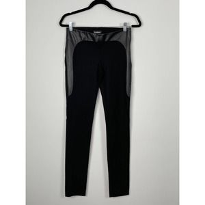 Bebe Black Leggings w/ Lamb Leather
